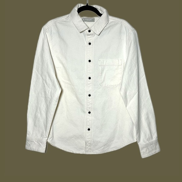 NEW Everlane The Canvas Organic Cotton Heavy Overshirt in Bone, Sizes S, L, & XL - Picture 5 of 14